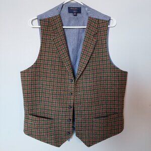 Brooks Brothers 1818 Madison Vest Tailored Waistcoat Houndstooth 42R